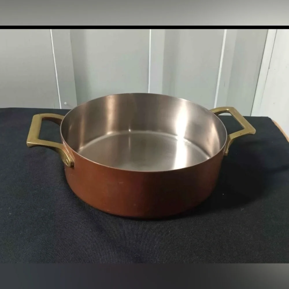Vintage Paul Revere Copper Pot w Brass Handles